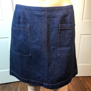 NWT Boden Denim Patch Pocket Skirt 8P